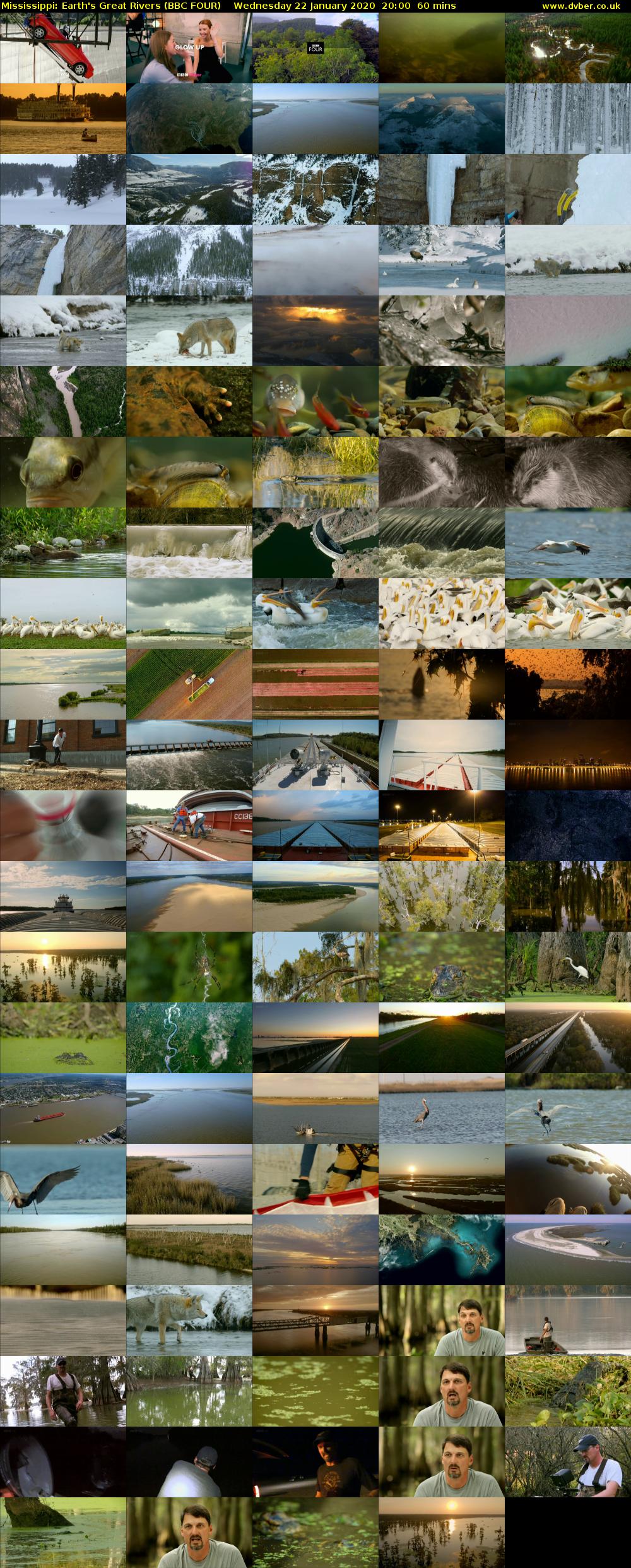Mississippi: Earth's Great Rivers (BBC FOUR) Wednesday 22 January 2020 20:00 - 21:00