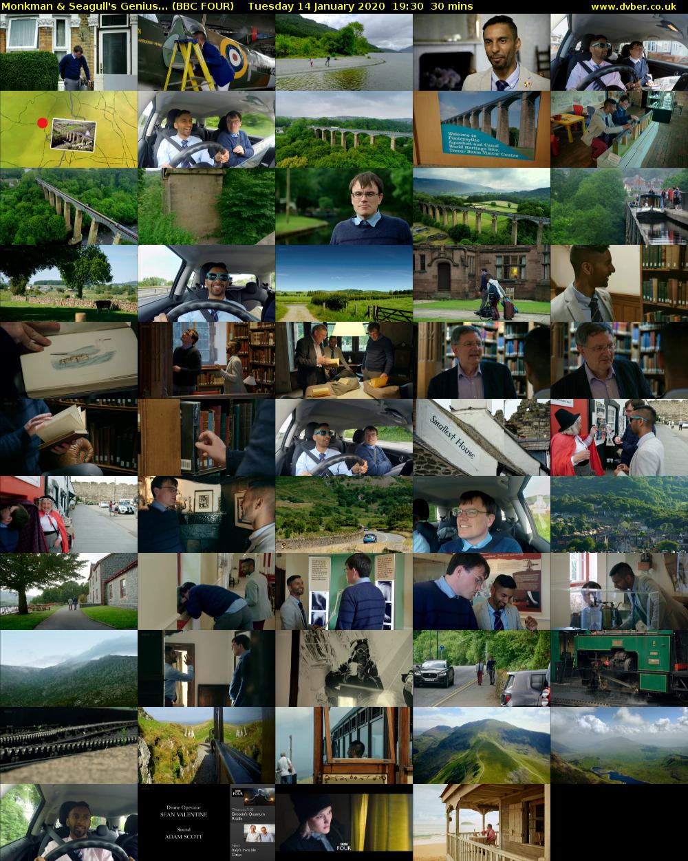 Monkman & Seagull's Genius... (BBC FOUR) Tuesday 14 January 2020 19:30 - 20:00