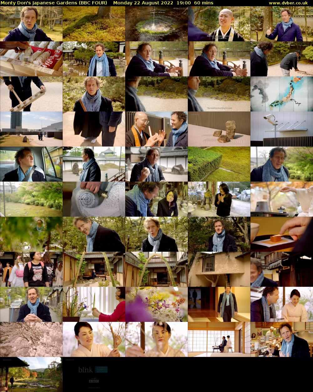 Monty Don's Japanese Gardens (BBC FOUR) Monday 22 August 2022 19:00 - 20:00