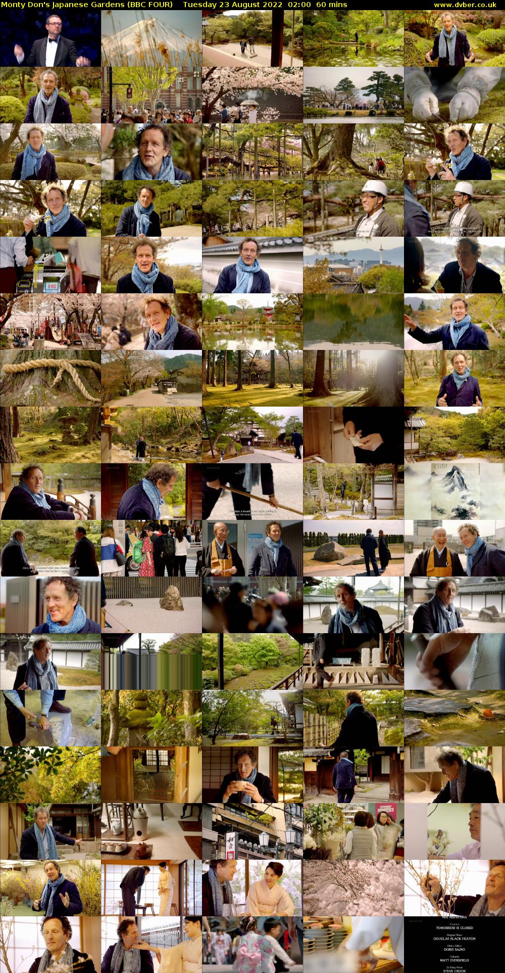 Monty Don's Japanese Gardens (BBC FOUR) Tuesday 23 August 2022 02:00 - 03:00