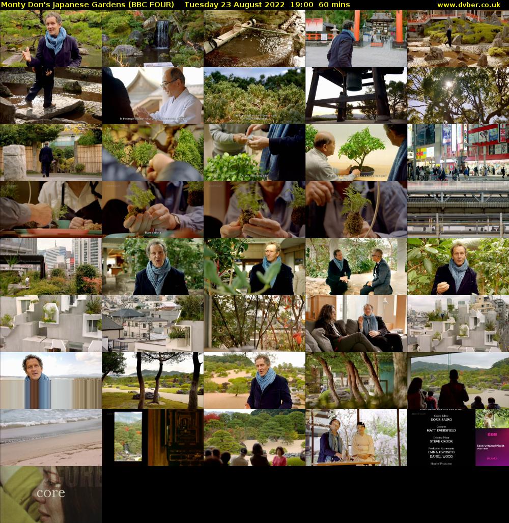 Monty Don's Japanese Gardens (BBC FOUR) Tuesday 23 August 2022 19:00 - 20:00