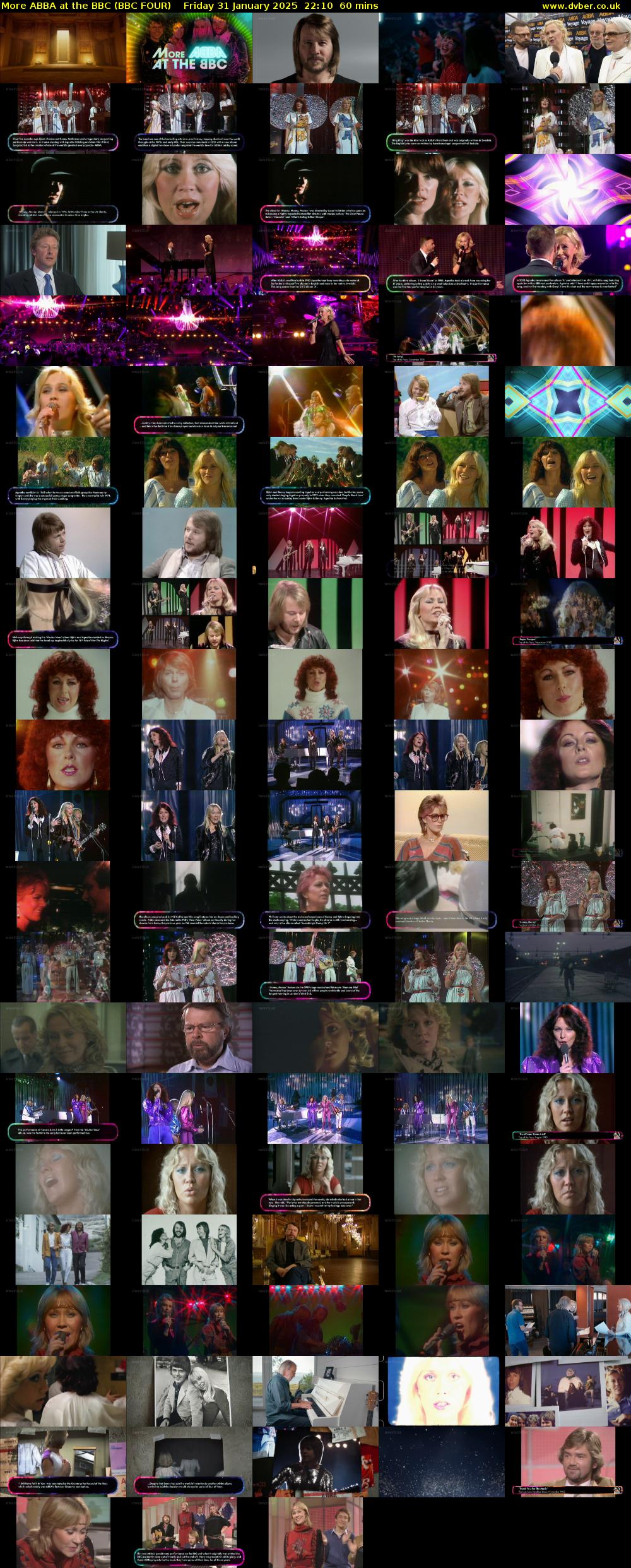More ABBA at the BBC (BBC FOUR) Friday 31 January 2025 22:10 - 23:10