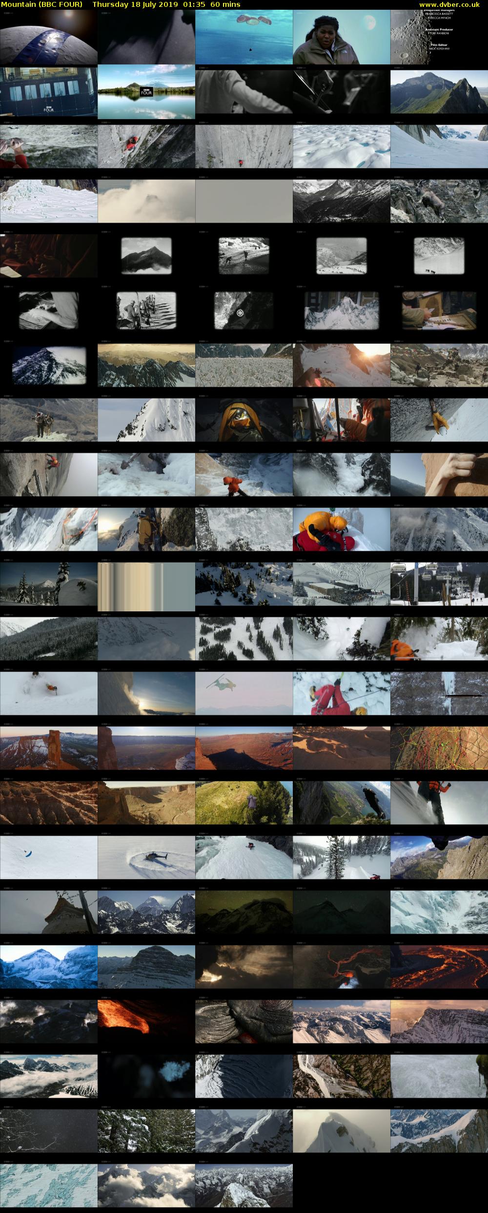 Mountain (BBC FOUR) Thursday 18 July 2019 01:35 - 02:35