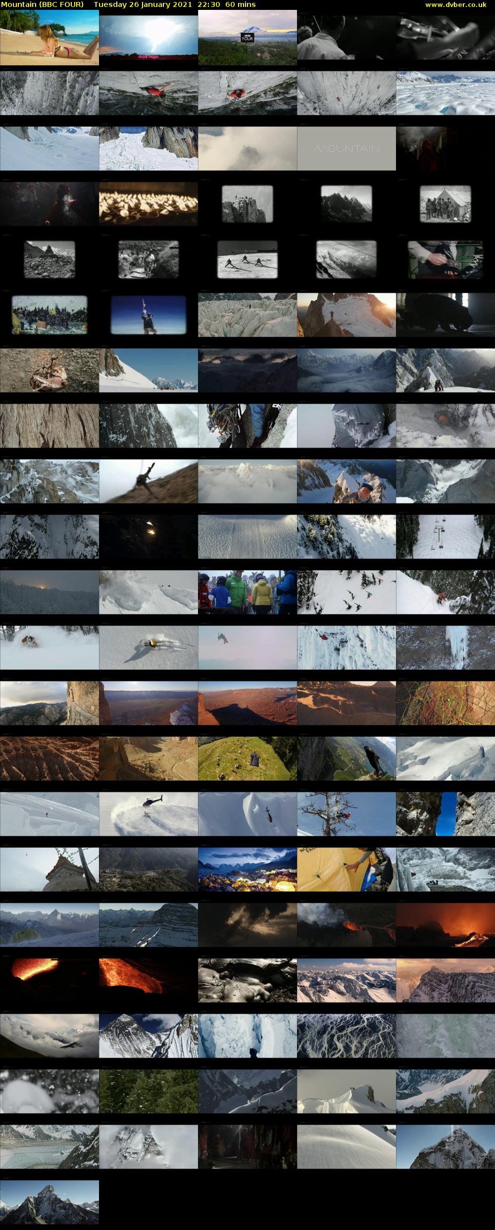 Mountain (BBC FOUR) Tuesday 26 January 2021 22:30 - 23:30