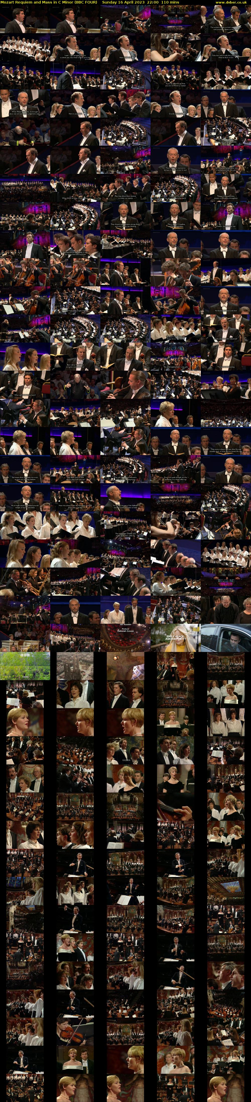 Mozart Requiem and Mass in C Minor (BBC FOUR) Sunday 16 April 2023 22:00 - 23:50