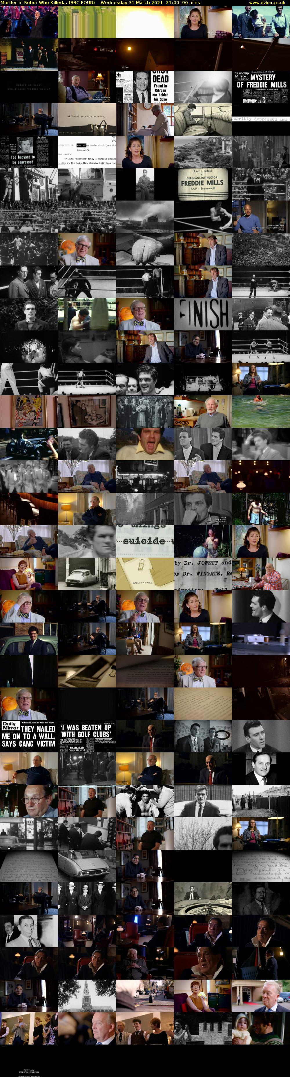 Murder in Soho: Who Killed... (BBC FOUR) Wednesday 31 March 2021 21:00 - 22:30