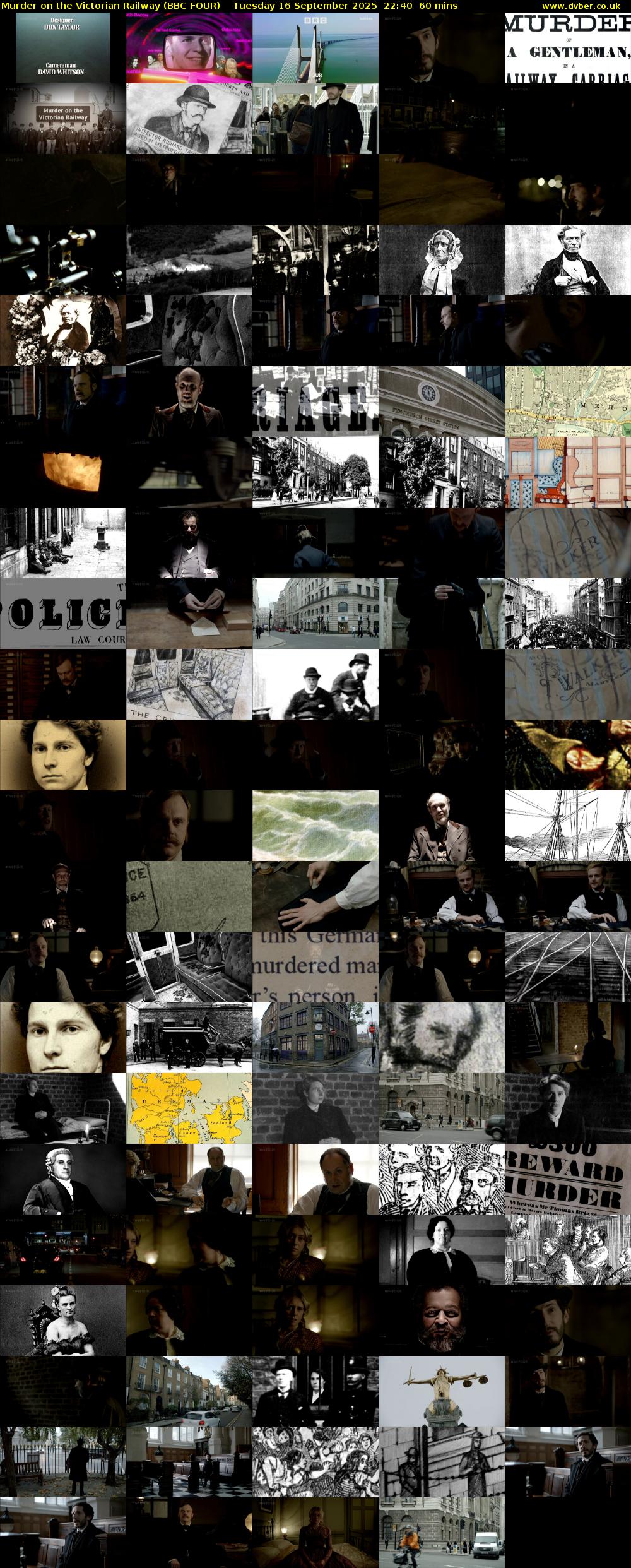 Murder on the Victorian Railway (BBC FOUR) Tuesday 16 September 2025 22:40 - 23:40