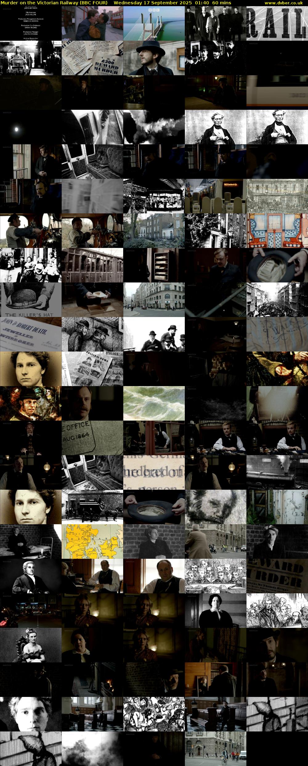 Murder on the Victorian Railway (BBC FOUR) Wednesday 17 September 2025 01:40 - 02:40