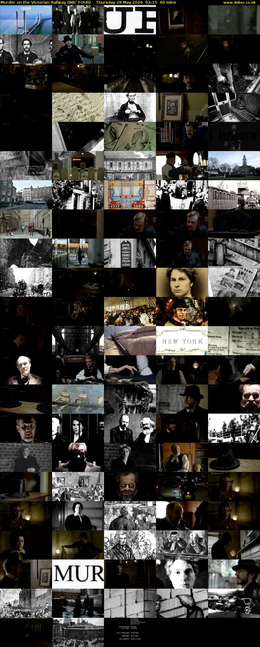 Murder on the Victorian Railway (BBC FOUR) Thursday 28 May 2026 02:15 - 03:15