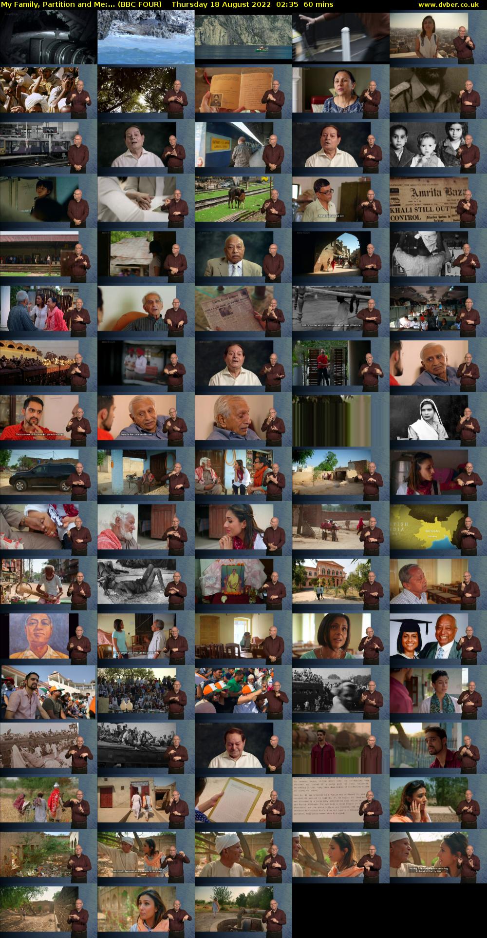 My Family, Partition and Me:... (BBC FOUR) Thursday 18 August 2022 02:35 - 03:35