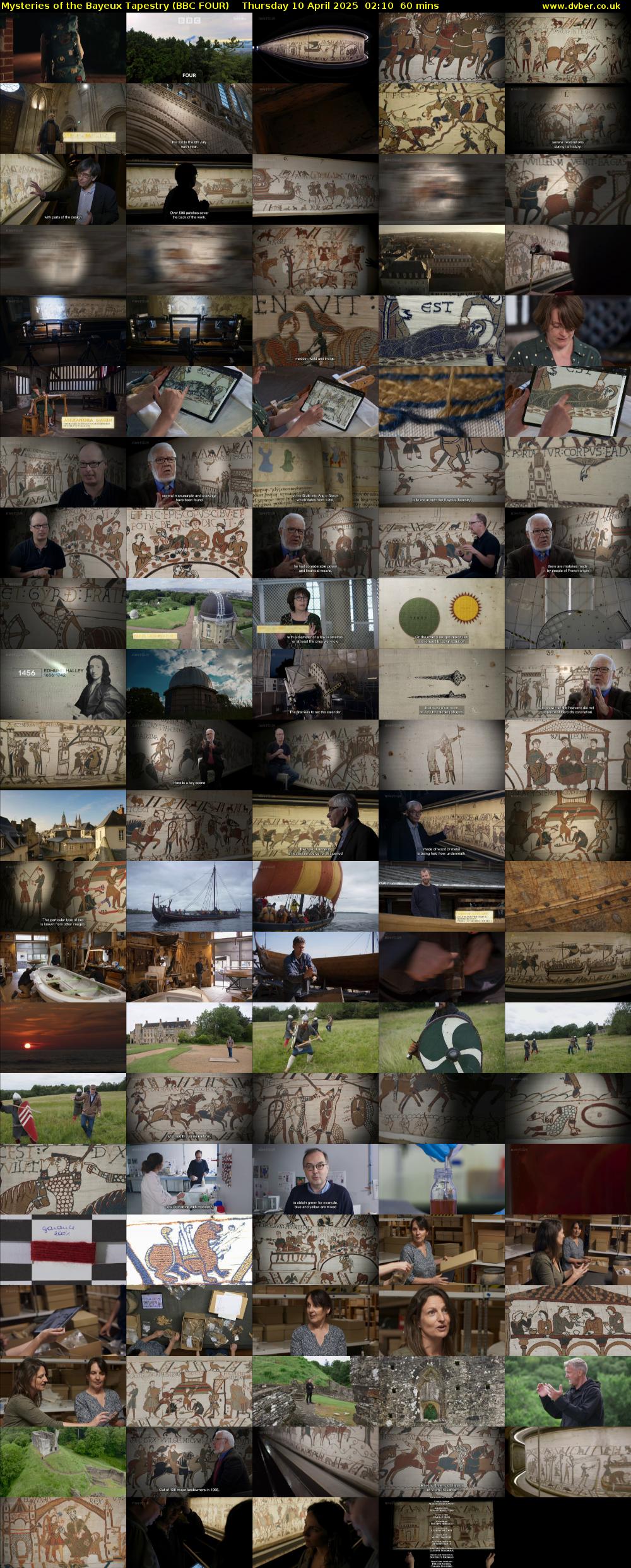 Mysteries of the Bayeux Tapestry (BBC FOUR) Thursday 10 April 2025 02:10 - 03:10