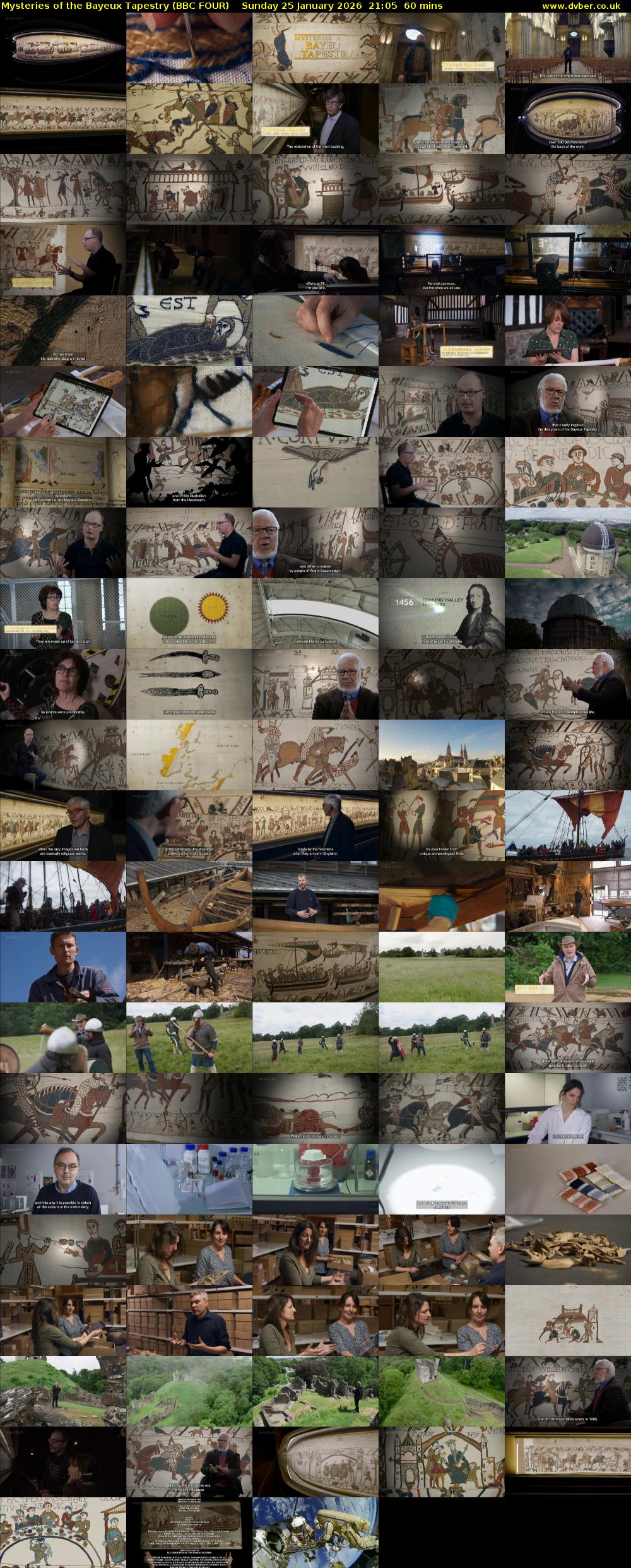 Mysteries of the Bayeux Tapestry (BBC FOUR) Sunday 25 January 2026 21:05 - 22:05