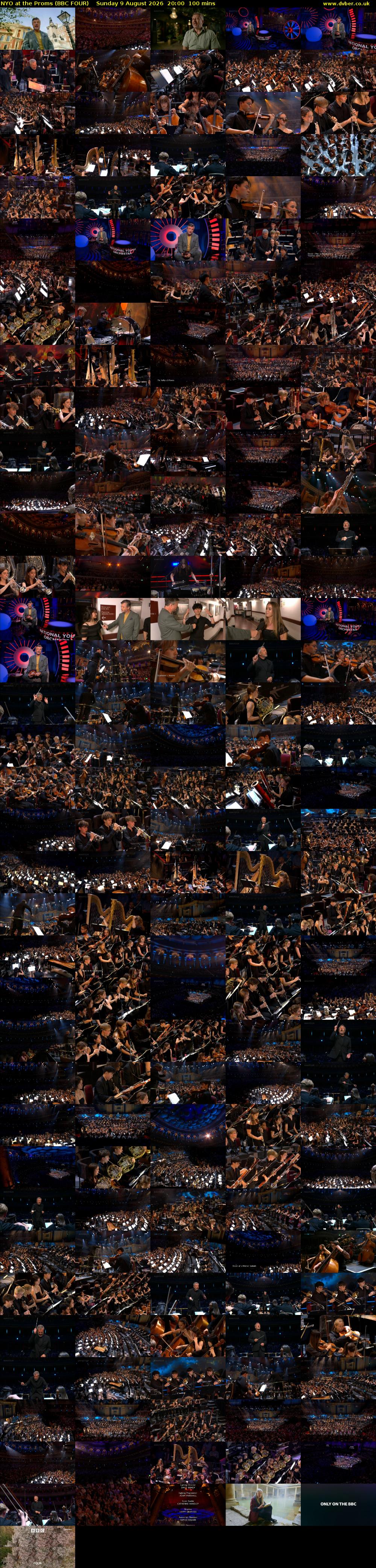 NYO at the Proms (BBC FOUR) Sunday 9 August 2026 20:00 - 21:40