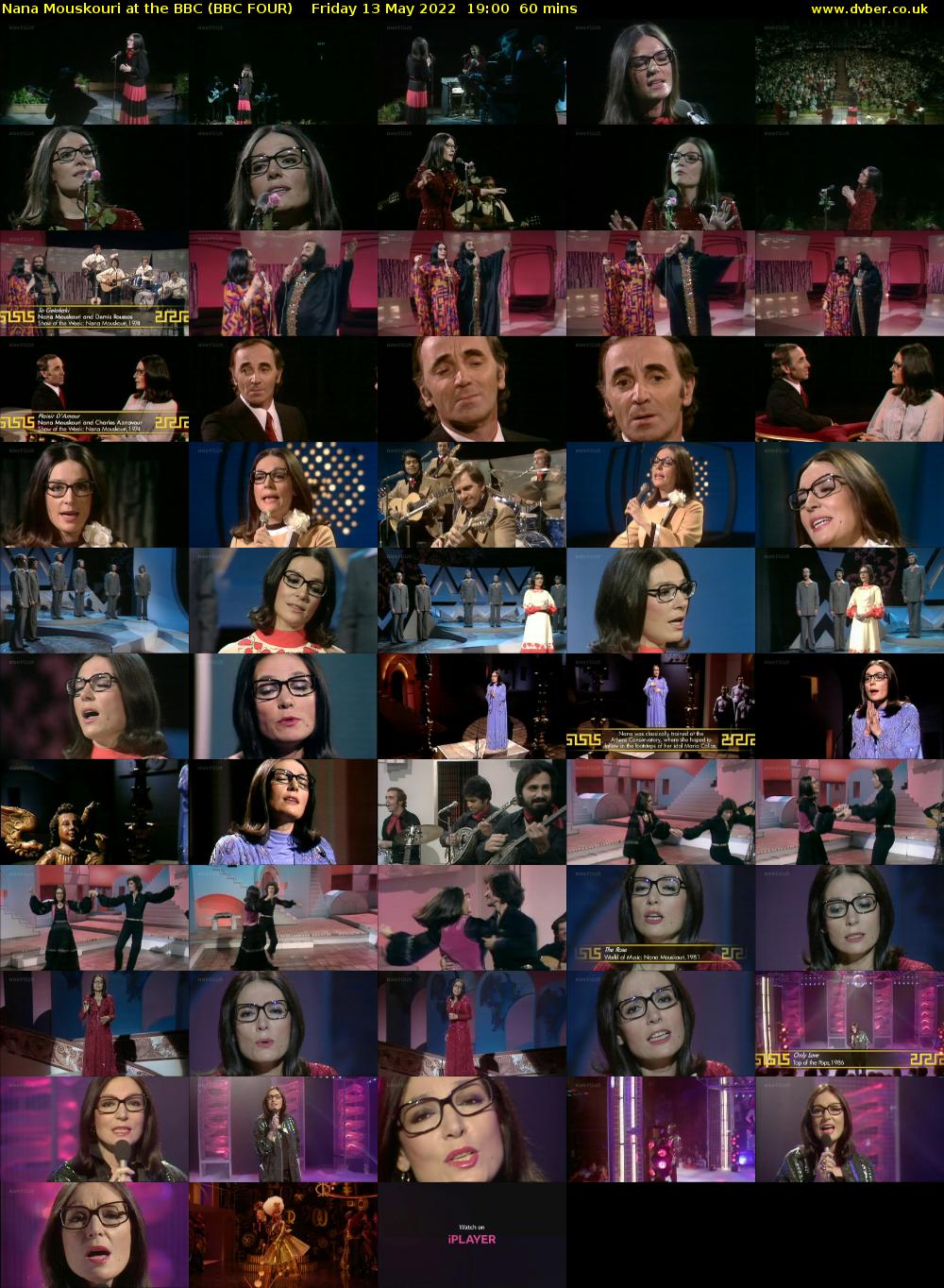 Nana Mouskouri at the BBC (BBC FOUR) Friday 13 May 2022 19:00 - 20:00