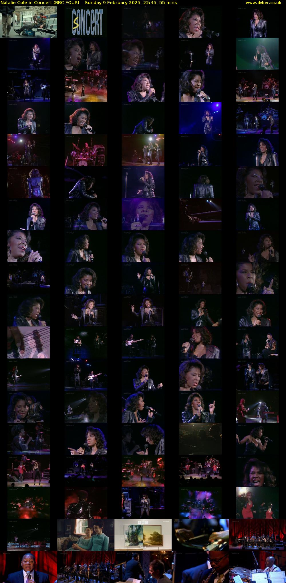 Natalie Cole in Concert (BBC FOUR) Sunday 9 February 2025 22:45 - 23:40