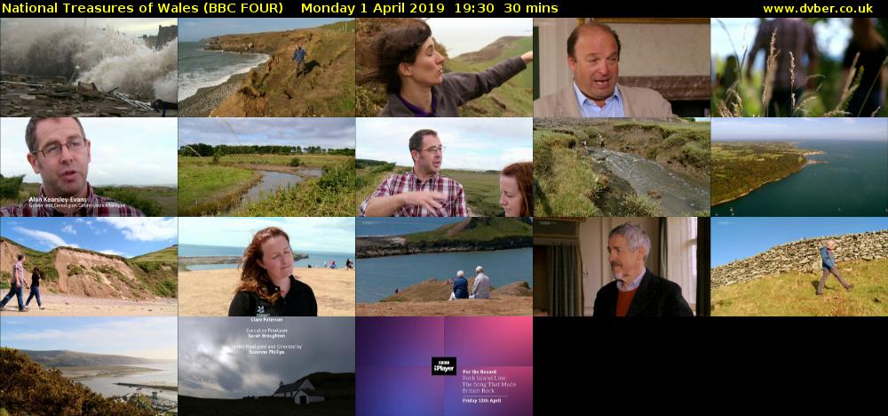 National Treasures of Wales (BBC FOUR) Monday 1 April 2019 19:30 - 20:00