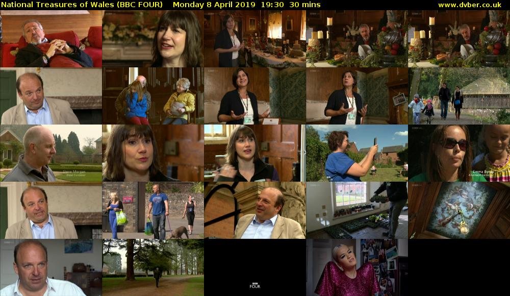 National Treasures of Wales (BBC FOUR) Monday 8 April 2019 19:30 - 20:00