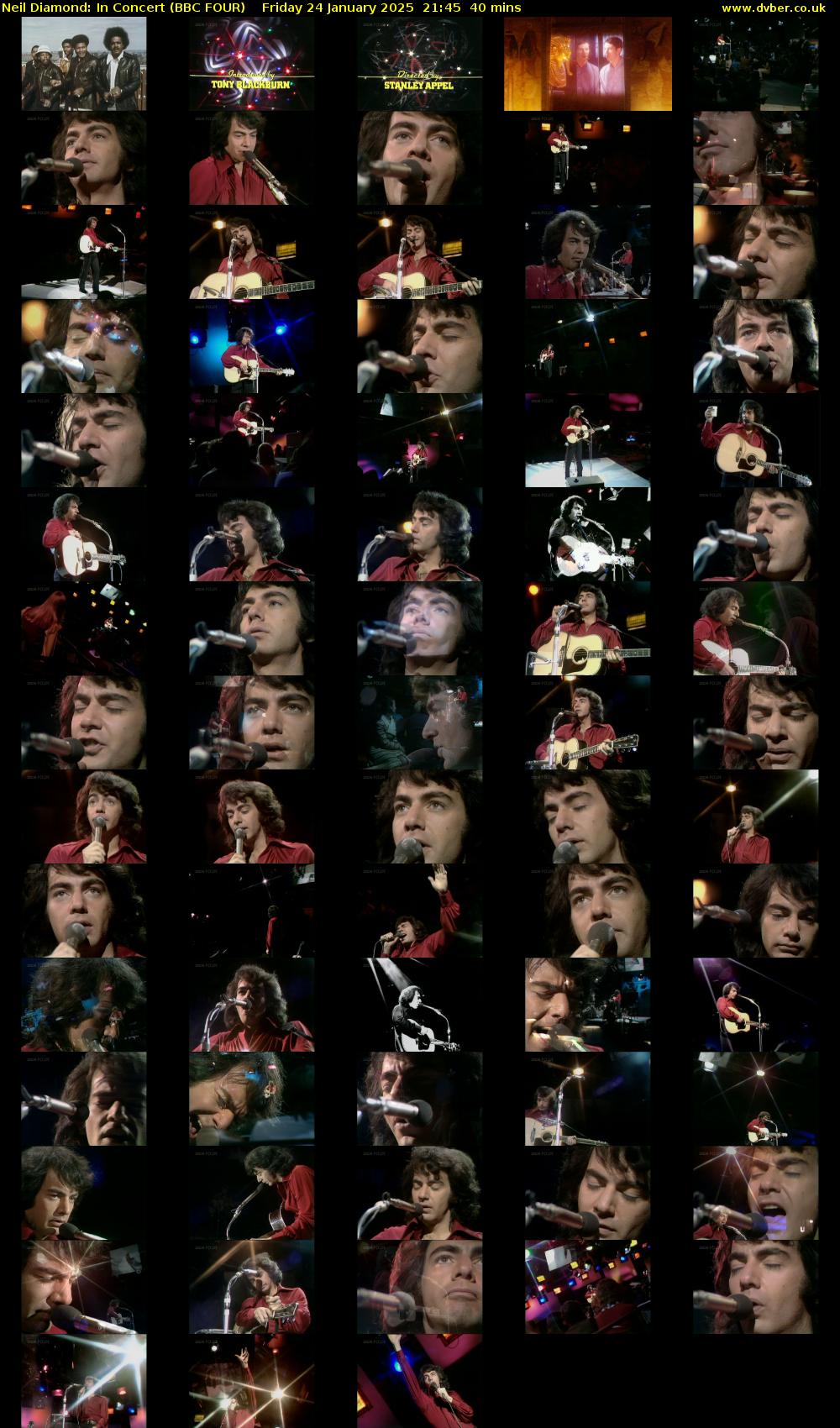 Neil Diamond: In Concert (BBC FOUR) Friday 24 January 2025 21:45 - 22:25