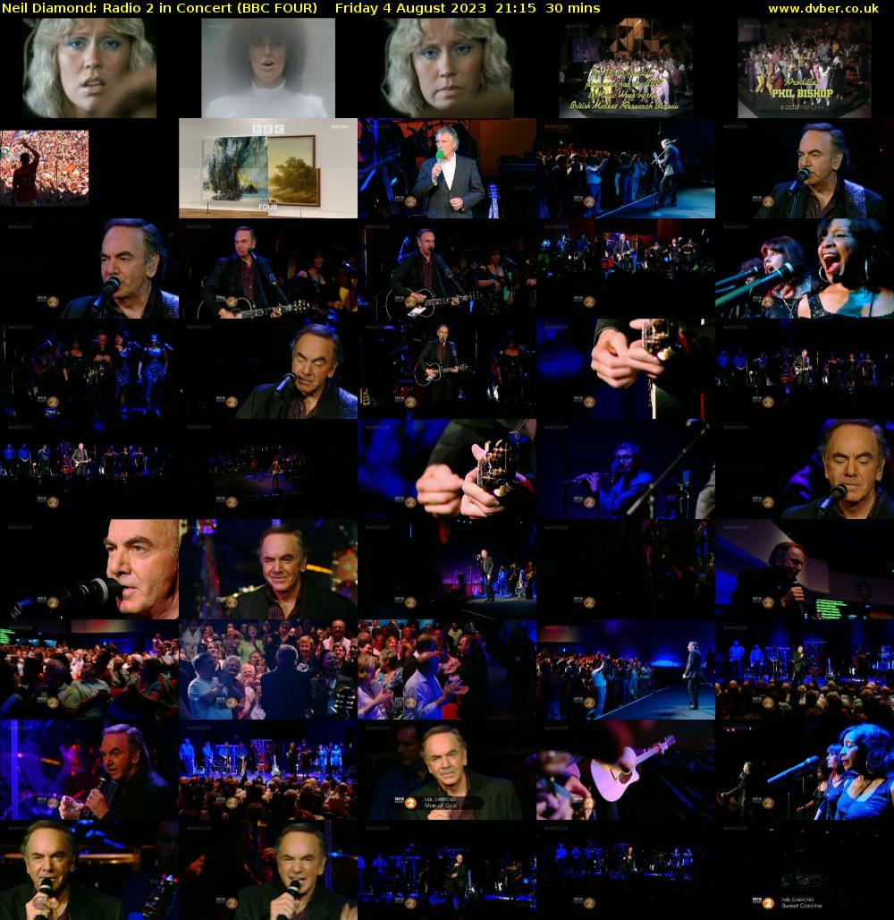 Neil Diamond: Radio 2 in Concert (BBC FOUR) Friday 4 August 2023 21:15 - 21:45