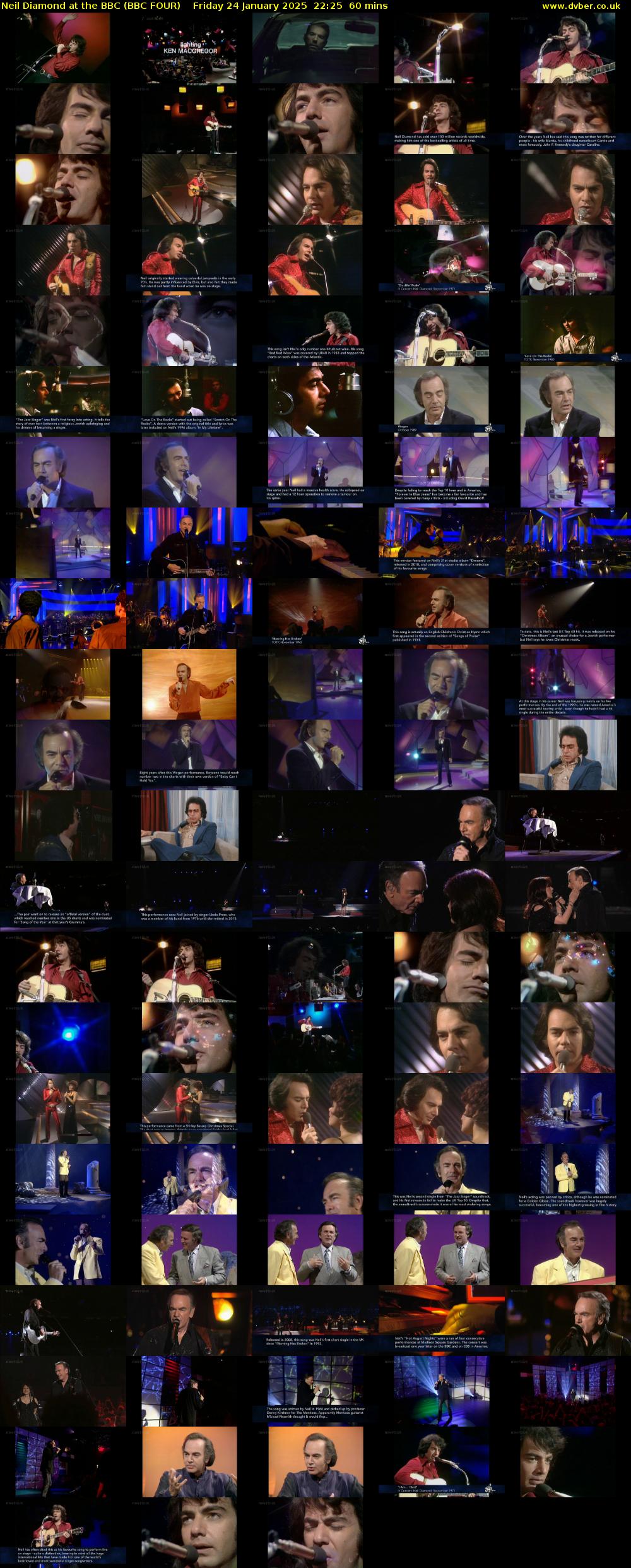 Neil Diamond at the BBC (BBC FOUR) Friday 24 January 2025 22:25 - 23:25