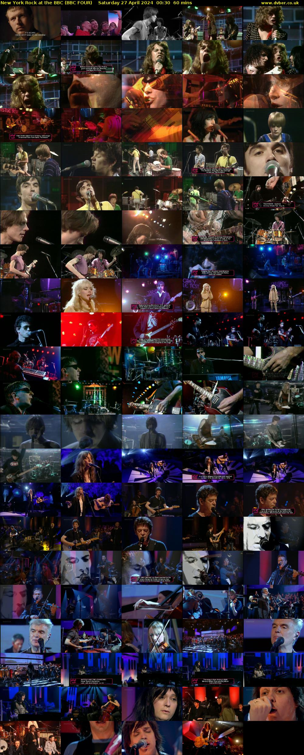 New York Rock at the BBC (BBC FOUR) Saturday 27 April 2024 00:30 - 01:30