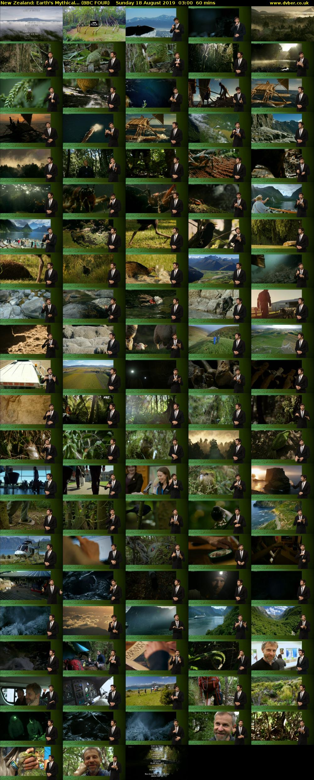 New Zealand: Earth's Mythical... (BBC FOUR) Sunday 18 August 2019 03:00 - 04:00