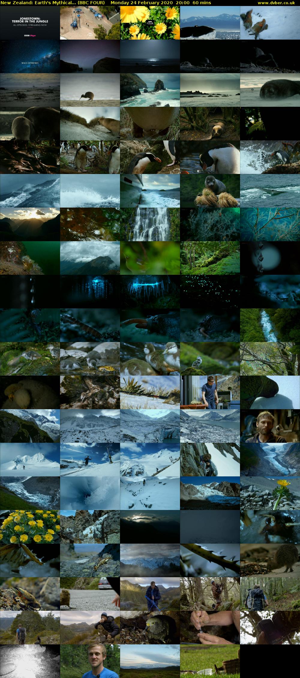 New Zealand: Earth's Mythical... (BBC FOUR) Monday 24 February 2020 20:00 - 21:00