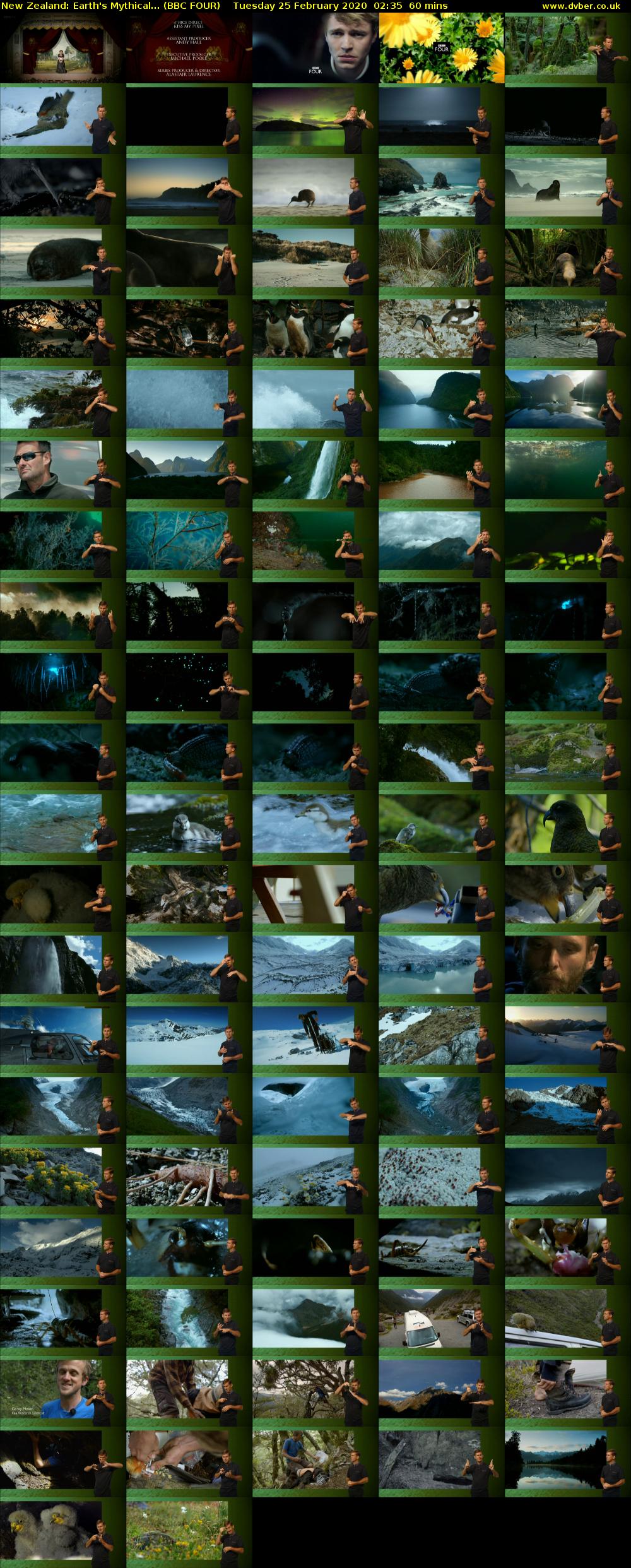 New Zealand: Earth's Mythical... (BBC FOUR) Tuesday 25 February 2020 02:35 - 03:35