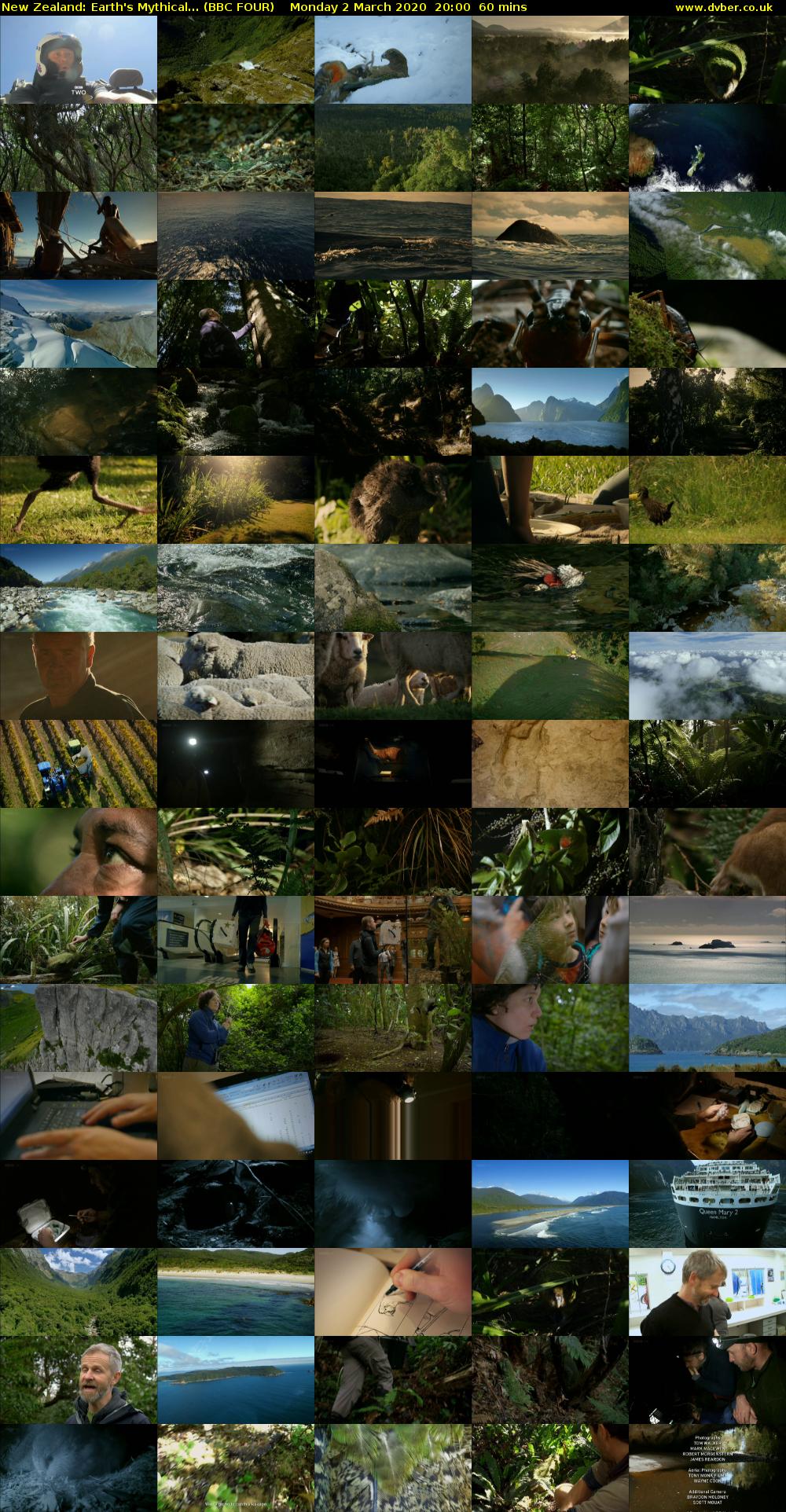 New Zealand: Earth's Mythical... (BBC FOUR) Monday 2 March 2020 20:00 - 21:00