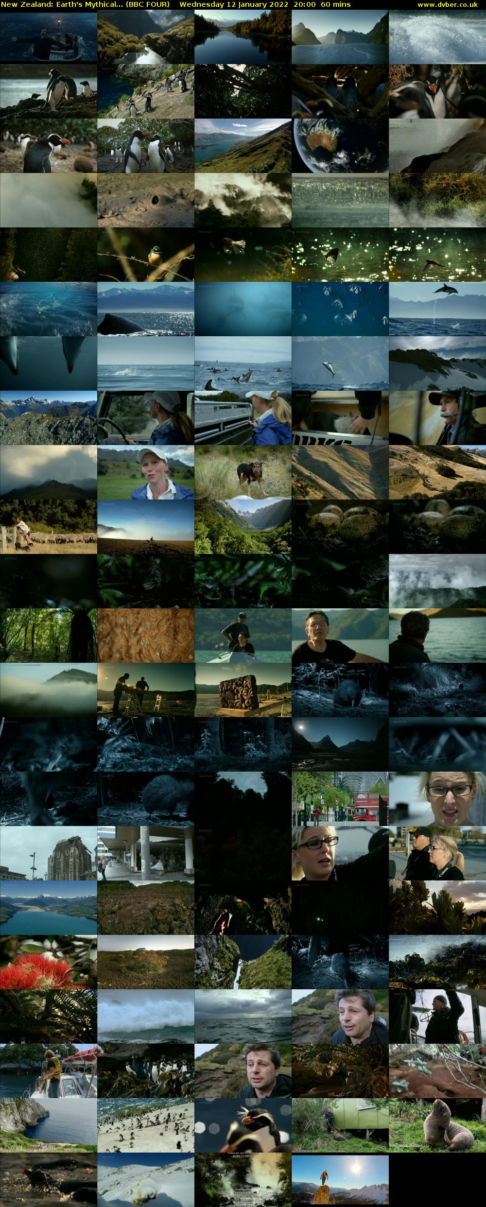 New Zealand: Earth's Mythical... (BBC FOUR) Wednesday 12 January 2022 20:00 - 21:00