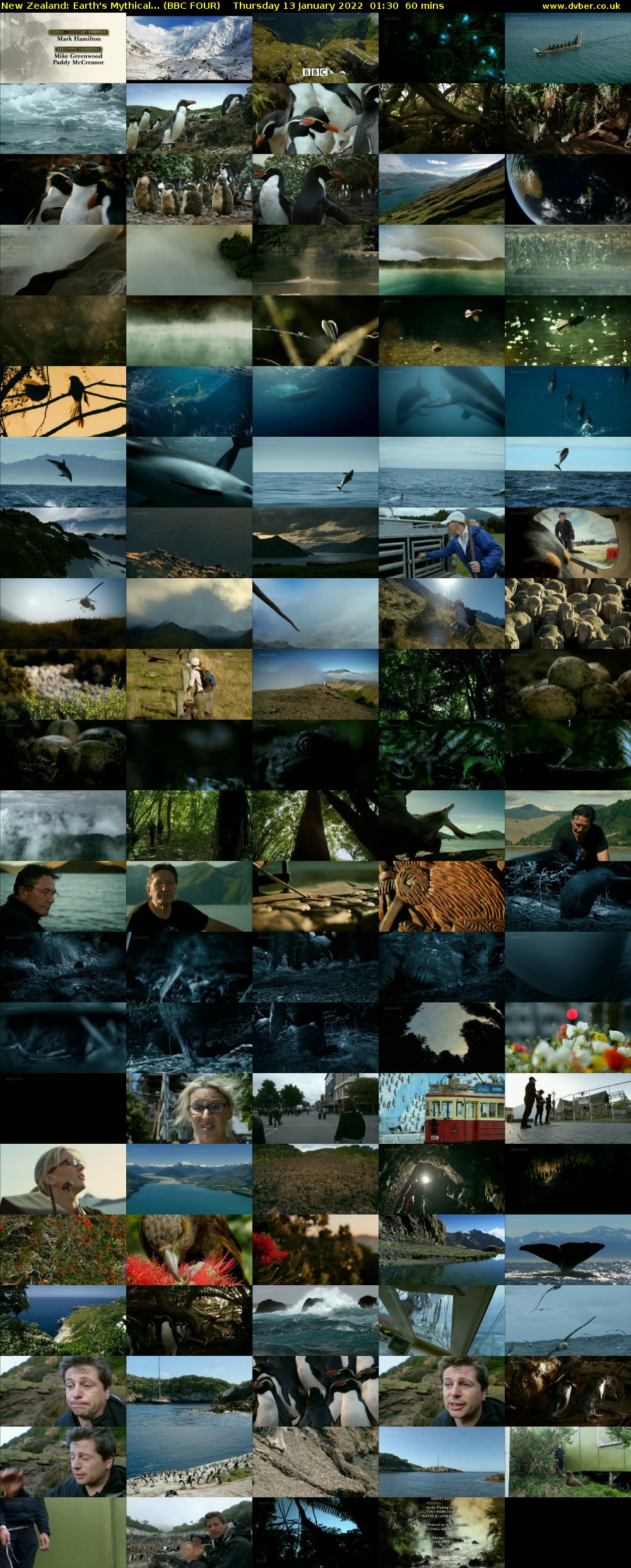 New Zealand: Earth's Mythical... (BBC FOUR) Thursday 13 January 2022 01:30 - 02:30