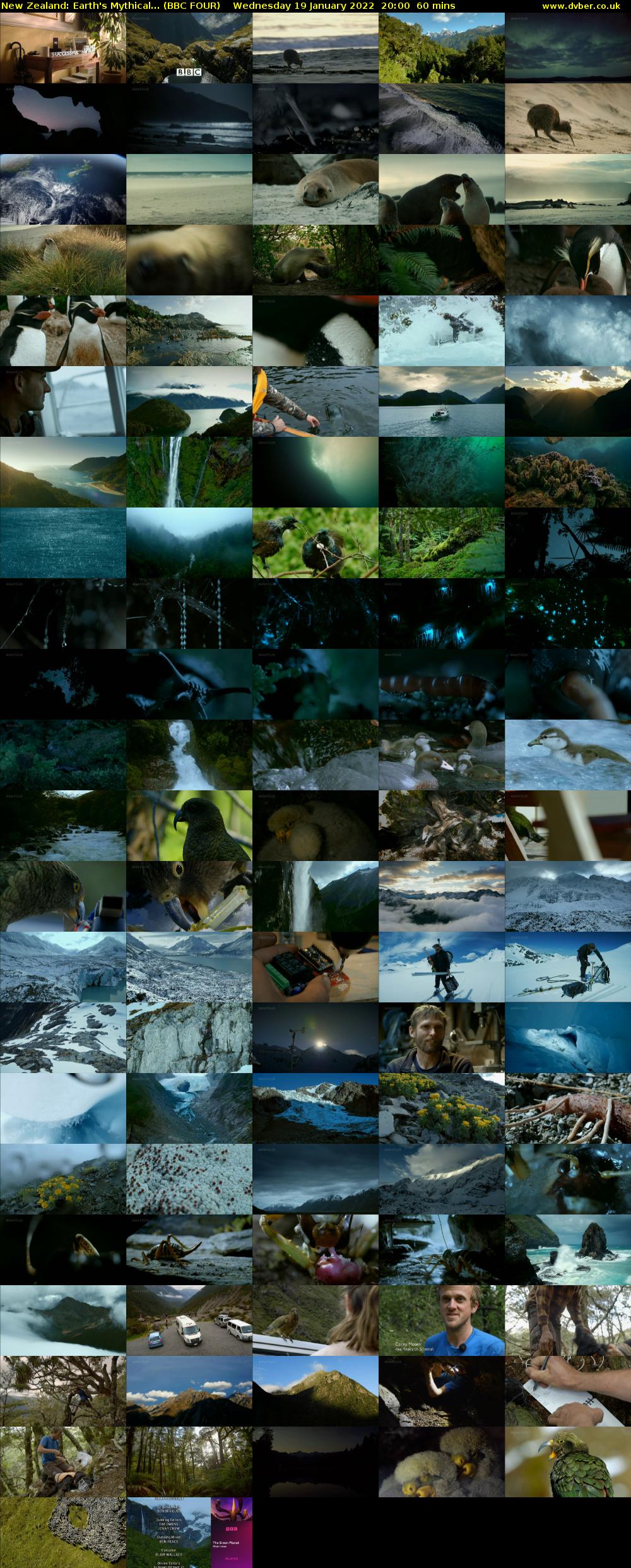 New Zealand: Earth's Mythical... (BBC FOUR) Wednesday 19 January 2022 20:00 - 21:00