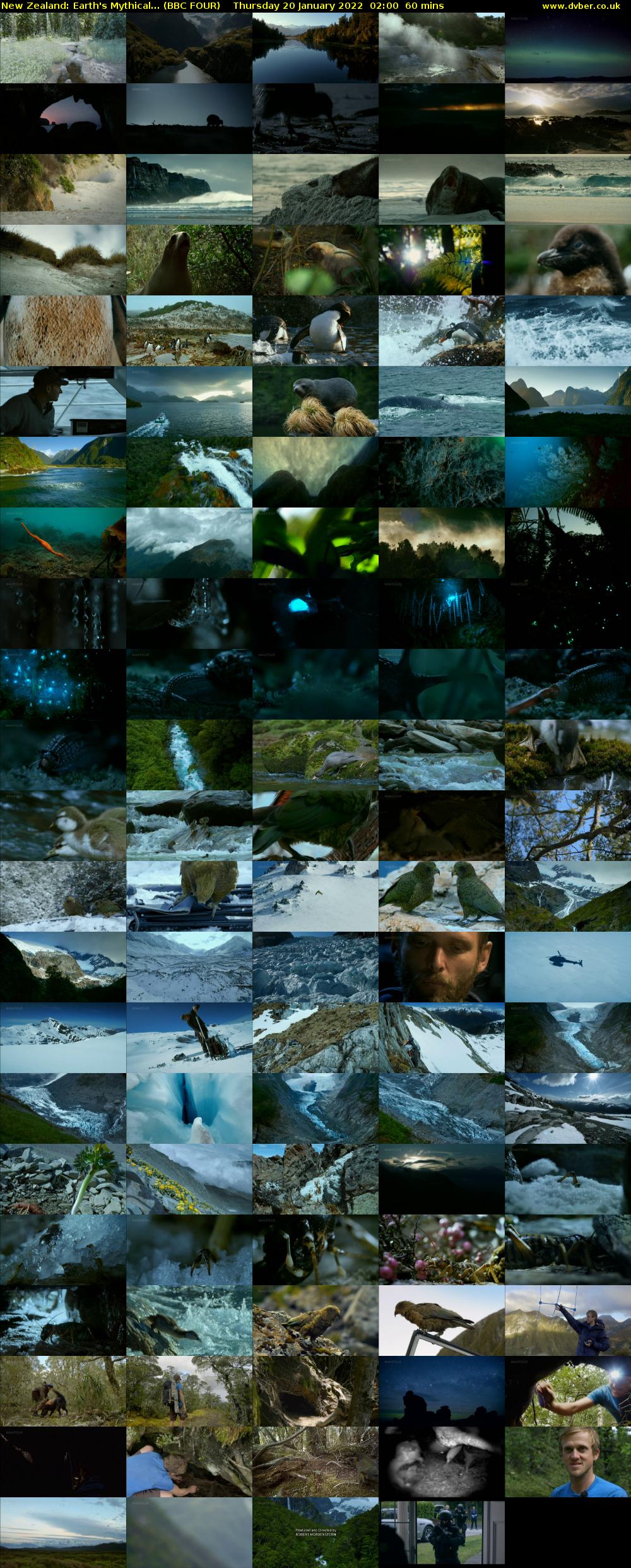 New Zealand: Earth's Mythical... (BBC FOUR) Thursday 20 January 2022 02:00 - 03:00