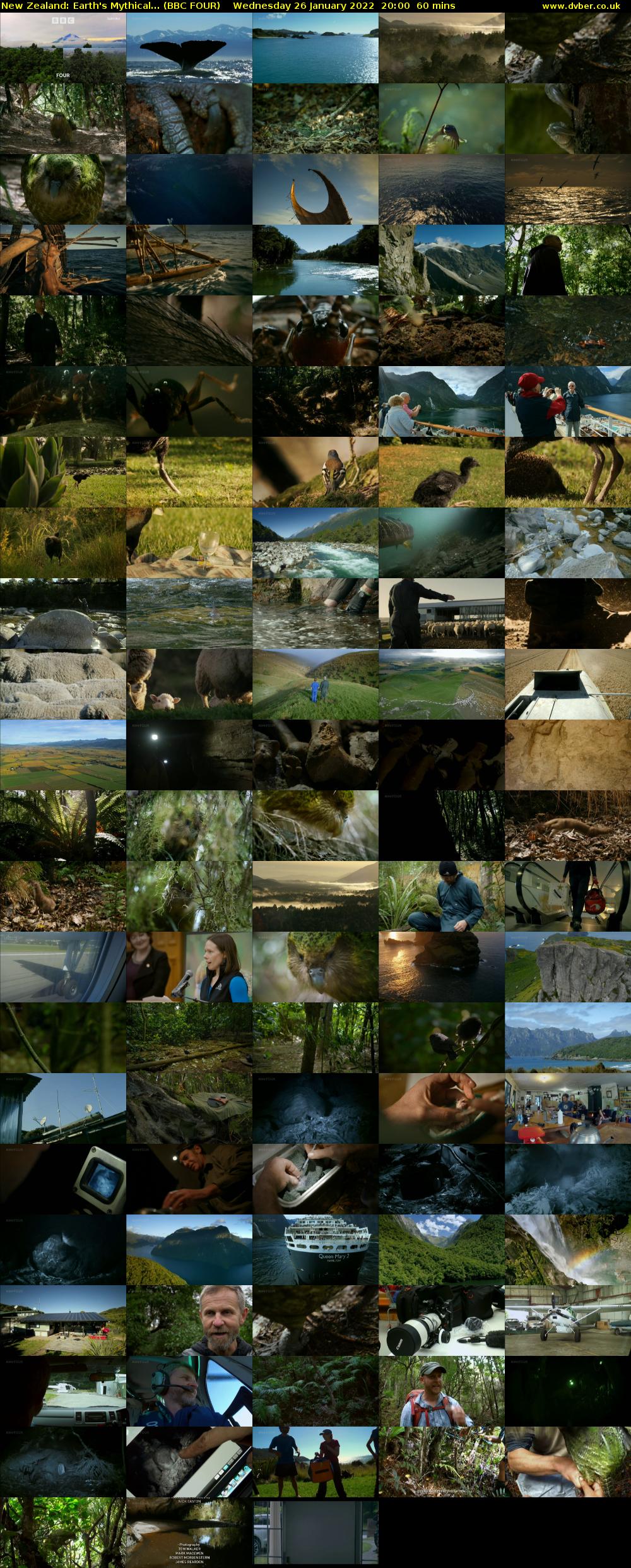 New Zealand: Earth's Mythical... (BBC FOUR) Wednesday 26 January 2022 20:00 - 21:00