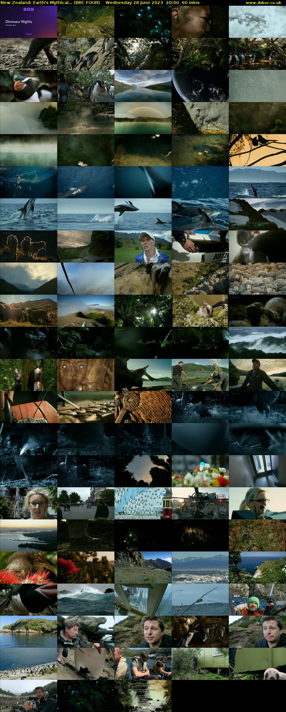 New Zealand: Earth's Mythical... (BBC FOUR) Wednesday 28 June 2023 20:00 - 21:00