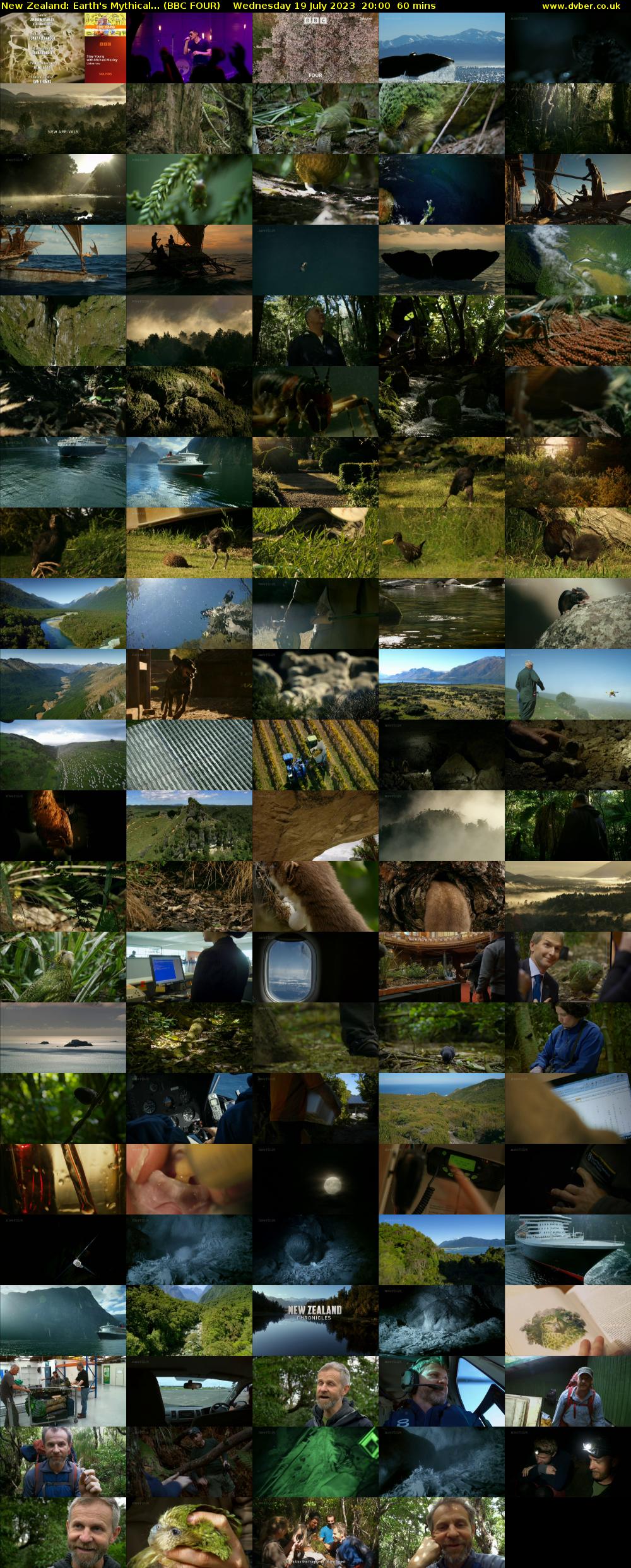 New Zealand: Earth's Mythical... (BBC FOUR) Wednesday 19 July 2023 20:00 - 21:00