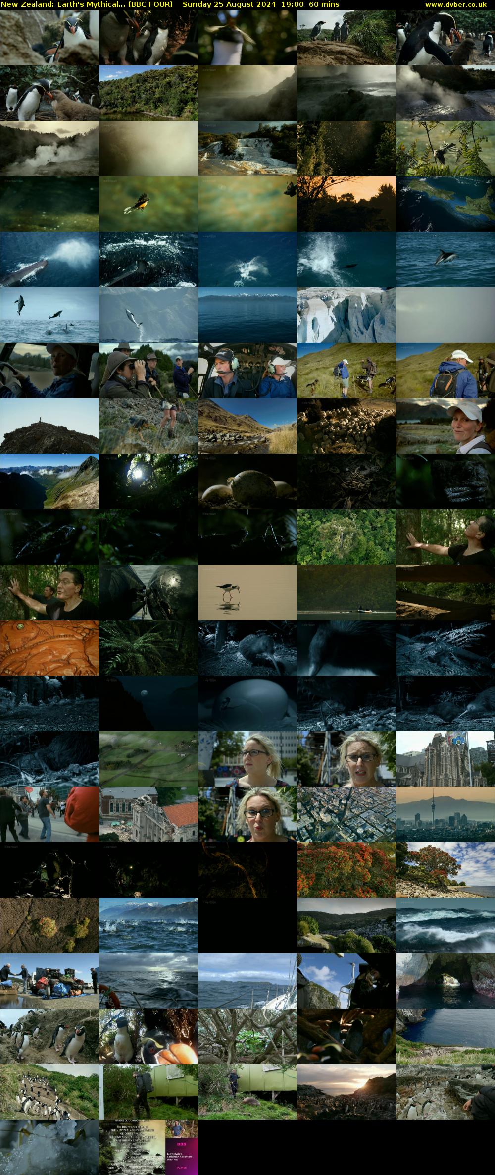 New Zealand: Earth's Mythical... (BBC FOUR) Sunday 25 August 2024 19:00 - 20:00