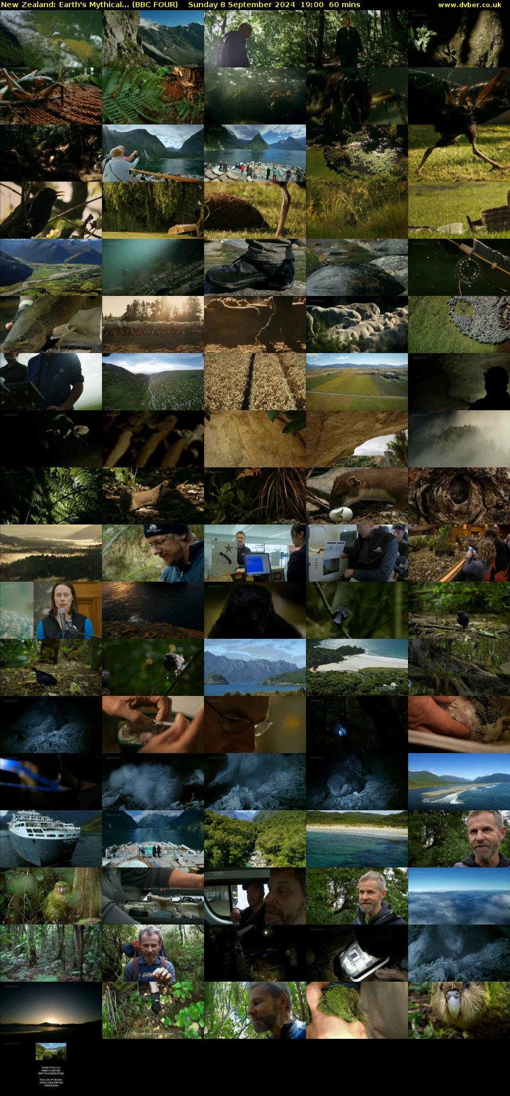 New Zealand: Earth's Mythical... (BBC FOUR) Sunday 8 September 2024 19:00 - 20:00