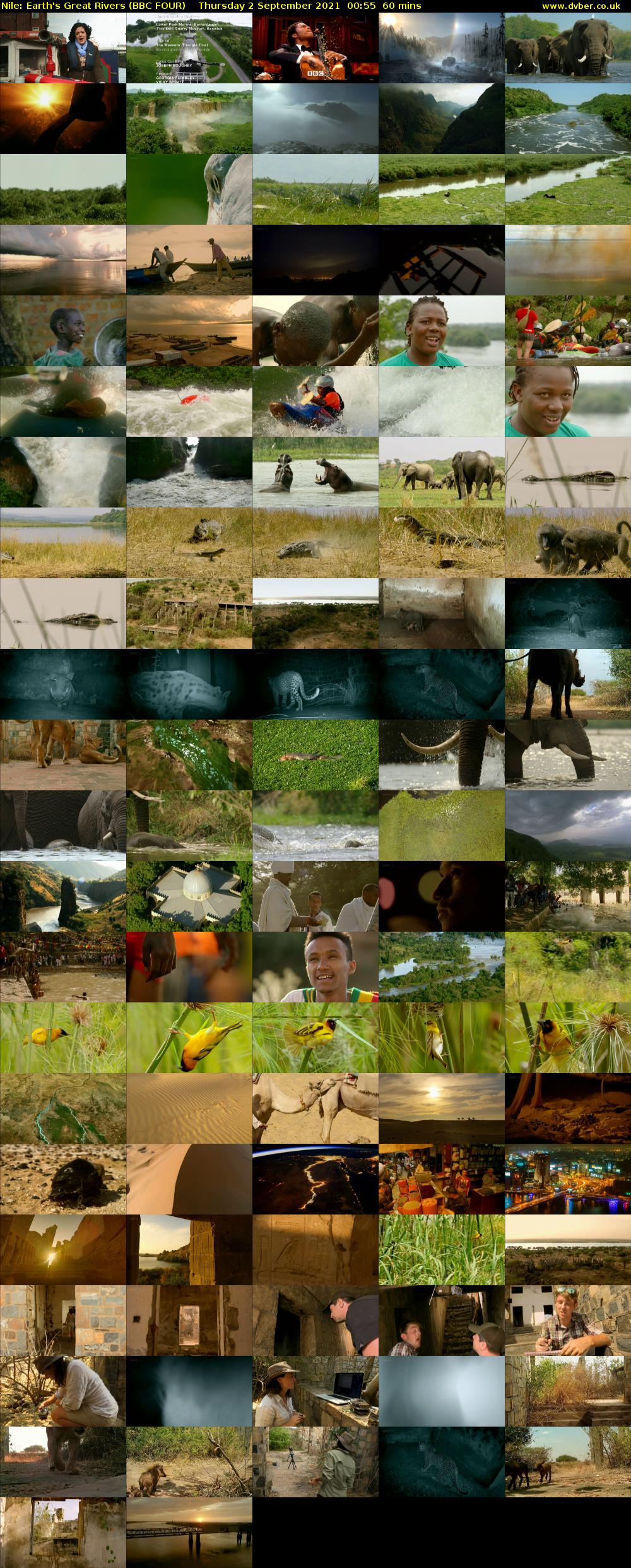 Nile: Earth's Great Rivers (BBC FOUR) Thursday 2 September 2021 00:55 - 01:55