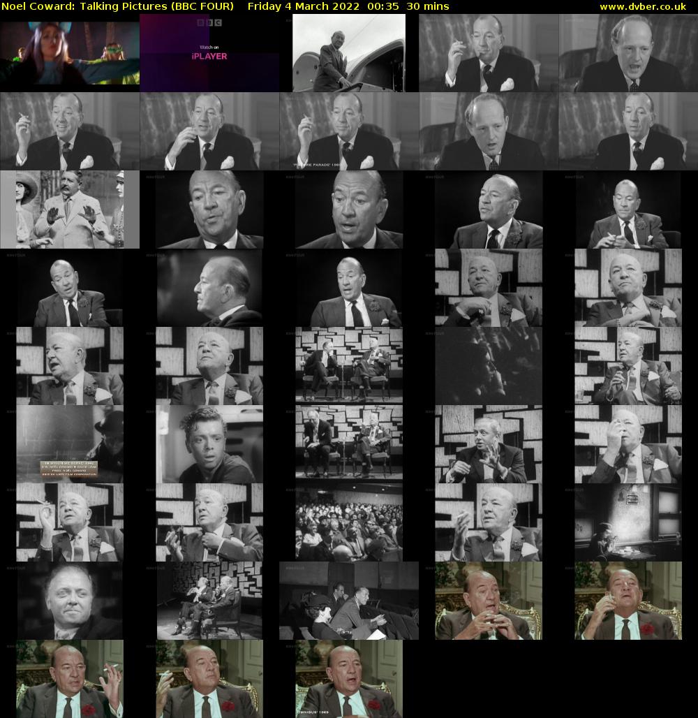 Noel Coward: Talking Pictures (BBC FOUR) Friday 4 March 2022 00:35 - 01:05