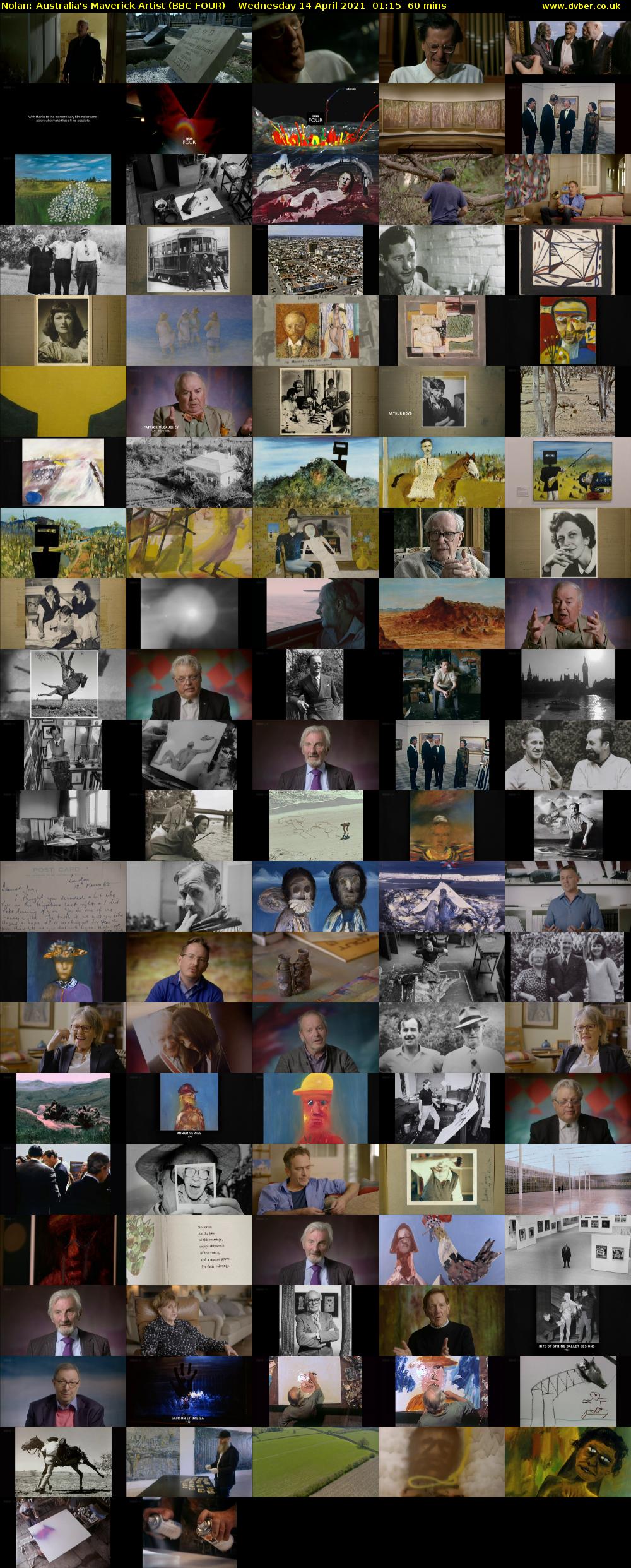 Nolan: Australia's Maverick Artist (BBC FOUR) Wednesday 14 April 2021 01:15 - 02:15