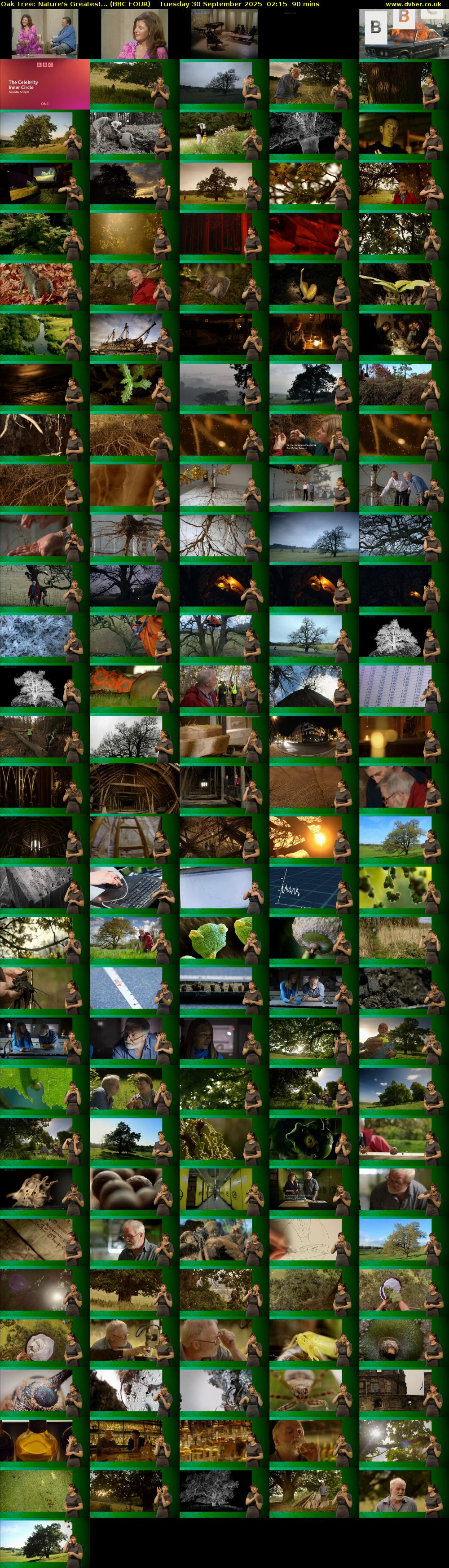 Oak Tree: Nature's Greatest... (BBC FOUR) Tuesday 30 September 2025 02:15 - 03:45