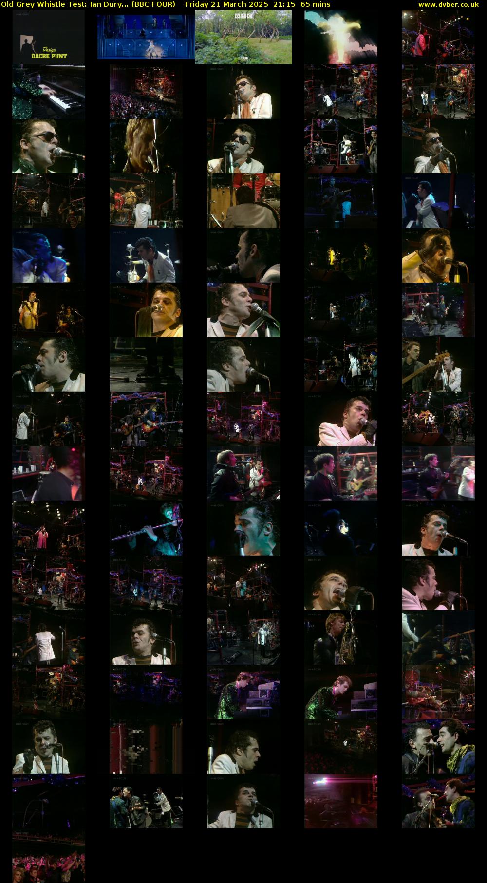 Old Grey Whistle Test: Ian Dury... (BBC FOUR) Friday 21 March 2025 21:15 - 22:20