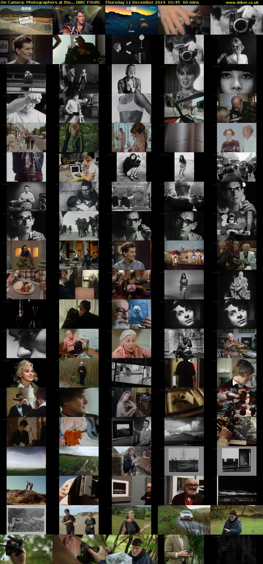 On Camera: Photographers at the... (BBC FOUR) Thursday 12 December 2024 01:45 - 02:45