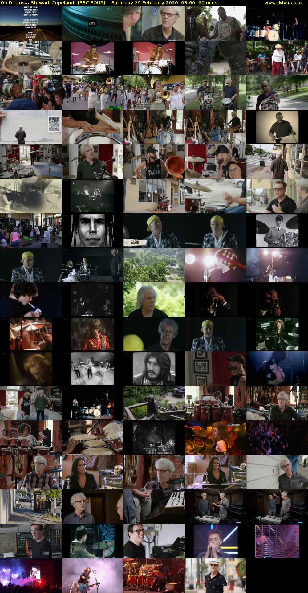 On Drums... Stewart Copeland! (BBC FOUR) Saturday 29 February 2020 03:00 - 04:00