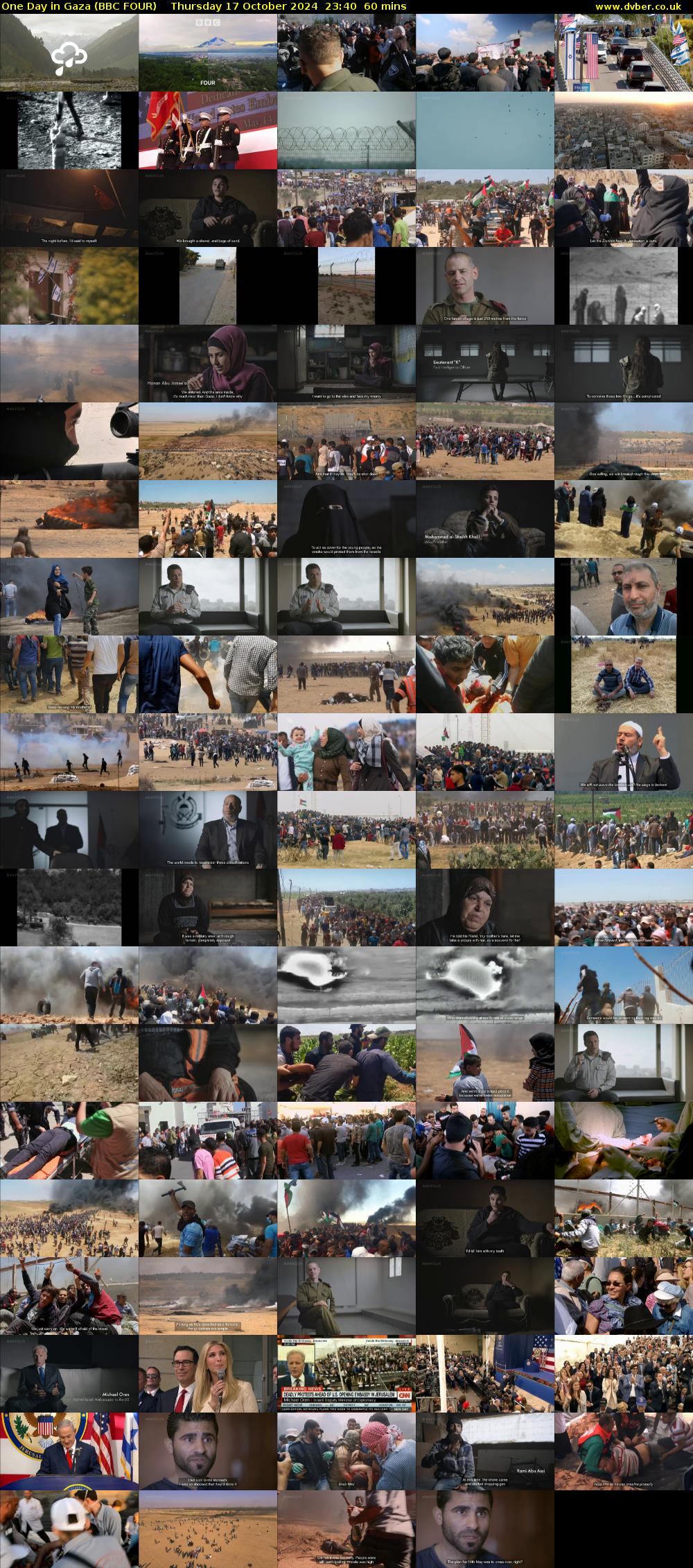 One Day in Gaza (BBC FOUR) Thursday 17 October 2024 23:40 - 00:40