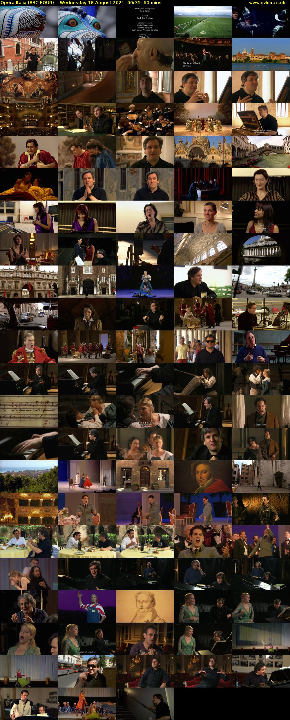 Opera Italia (BBC FOUR) Wednesday 18 August 2021 00:35 - 01:35