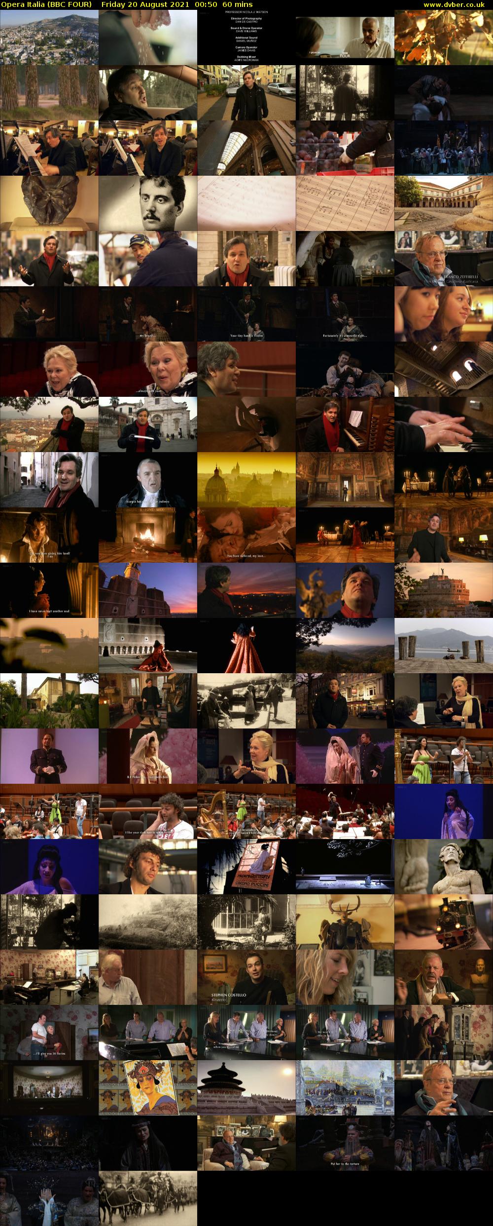 Opera Italia (BBC FOUR) Friday 20 August 2021 00:50 - 01:50