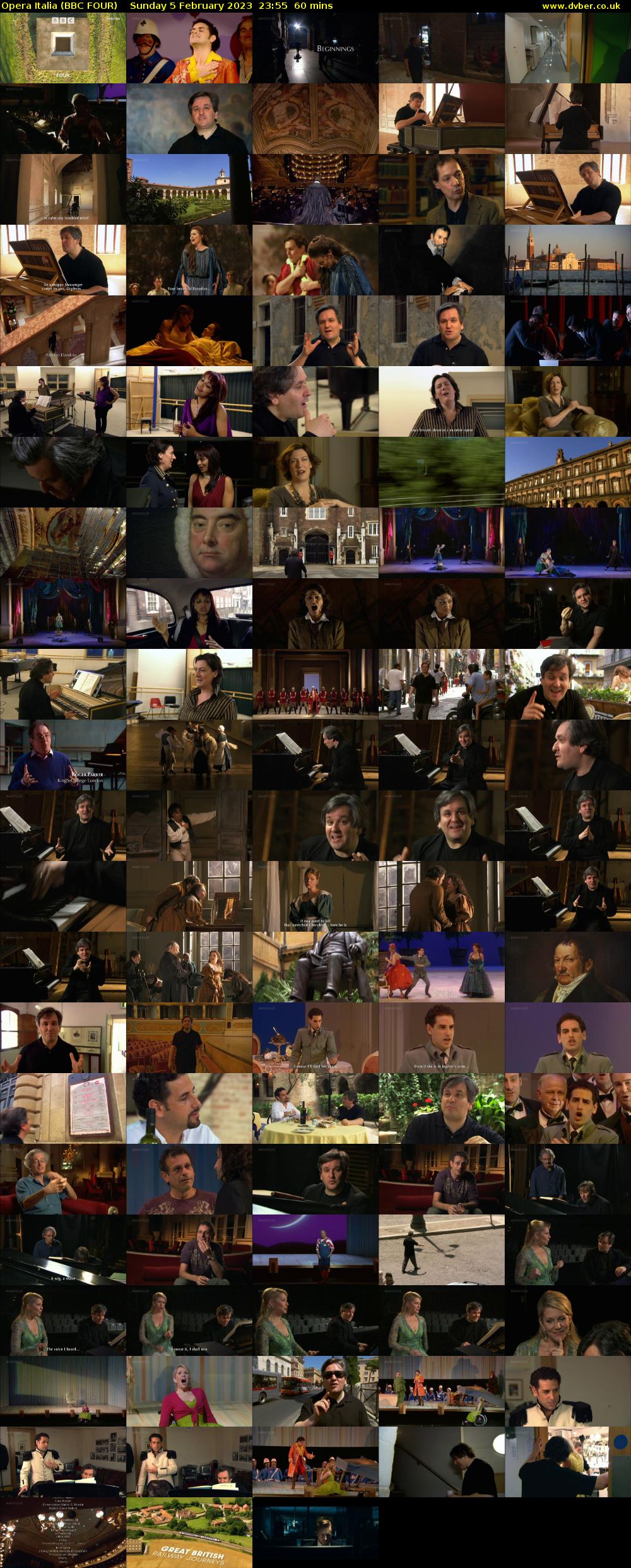 Opera Italia (BBC FOUR) Sunday 5 February 2023 23:55 - 00:55