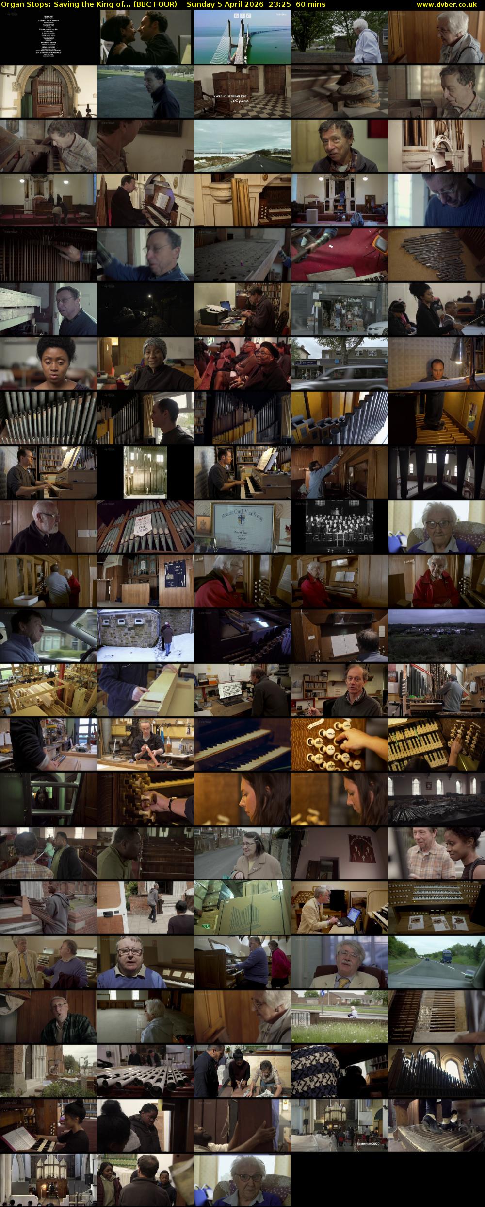 Organ Stops: Saving the King of... (BBC FOUR) Sunday 5 April 2026 23:25 - 00:25